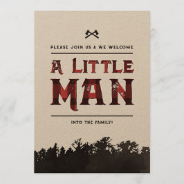 Little Man Play Woodland Par Shower Inbjudan