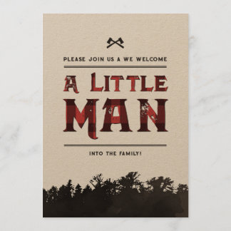 Little Man Play Woodland Par Shower Inbjudan