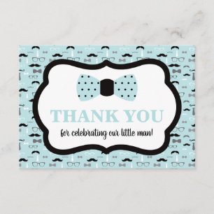 Little Man Tack, Bow Tie, Blue, Black Inbjudningar