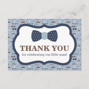 Little Man Tack, Bow Tie, Blue, Brown Tack Kort