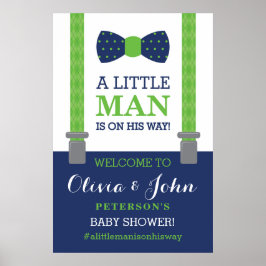 Little Man Welcome Sign Poster, Baby Shower Poster