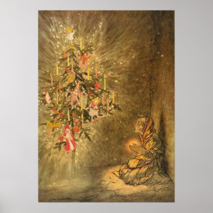 Little Match Girl by arthur rackham Poster