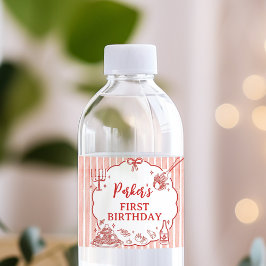 Little Meatball Birthday Party Water Bottle Label Vattenflaskor Etikett