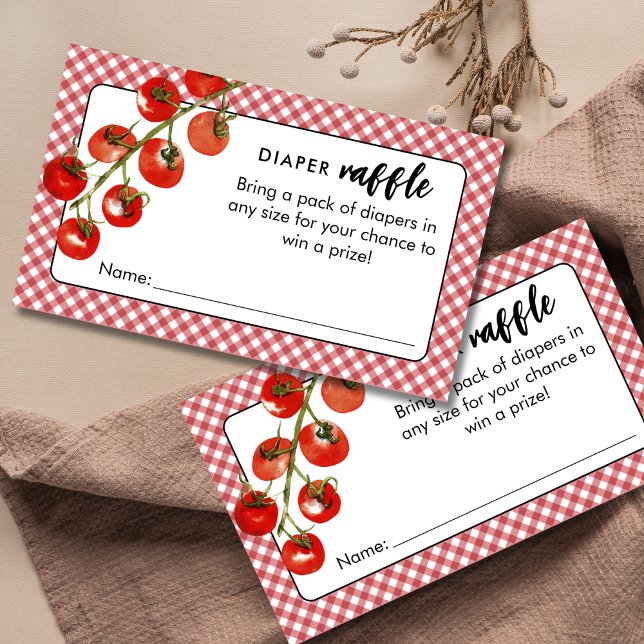 Little Meatball Diaper Raffle Italian Baby Shower Tilläggskort (Skapare uppladdad)