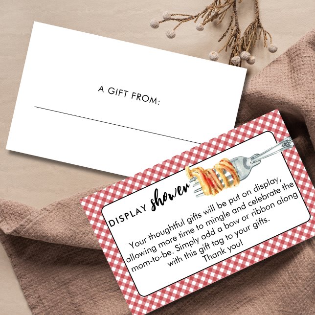 Little Meatball Display Shower Italian Baby Shower Tilläggskort (Skapare uppladdad)