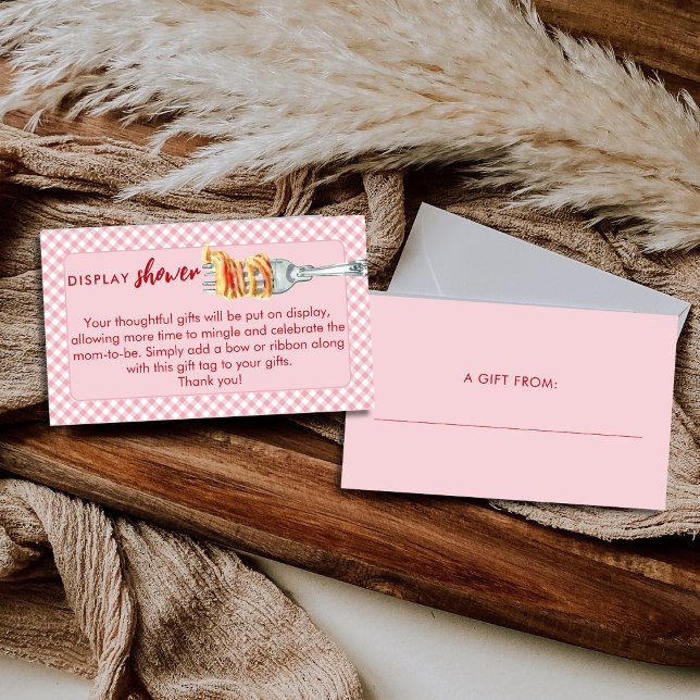 Little Meatball Display Shower Pink Baby Shower Tilläggskort (Skapare uppladdad)