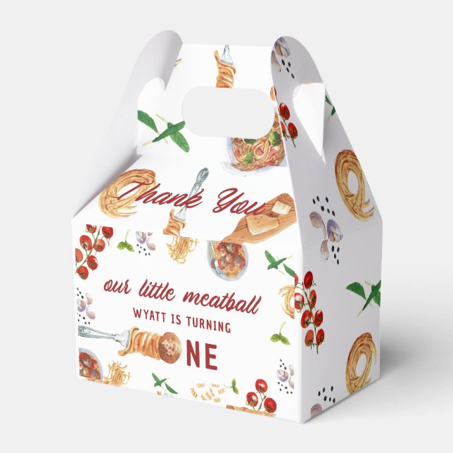 Little Meatball First Birthday Presentaskar (Framsidan Sidan)