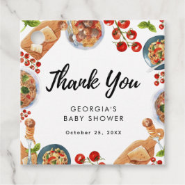 Little Meatball Italiensk Food Baby Shower Tack Gåvor Etiketter