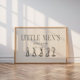 Little Men’s Golf Club Vintage Wall Art Poster