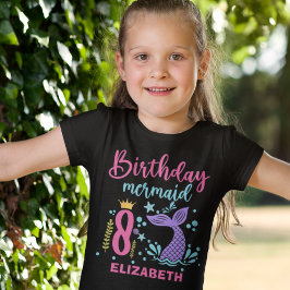 Little Mermaid's 8th Birthday Girl T Shirt