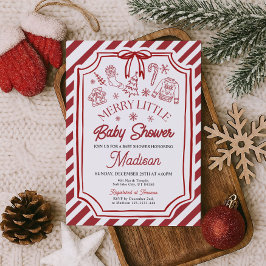 Little Merry Baby Shower Invitation Inbjudningar