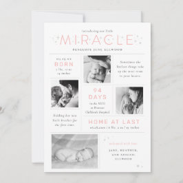 Little Miracle Preemie NICU Infografik Birth Meddelande