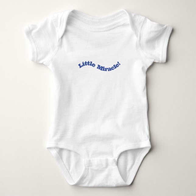 Little Miracle Quote Baby Romper T Shirt (Framsida)