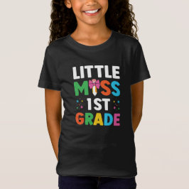 Little Miss 1st Klass Typography School T Shirt