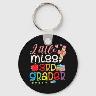Little Miss 3rd Grader Back to school Girls Tredje Nyckelring