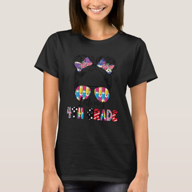 Little Miss 4th Klass Back to school T Shirt (Framsida)
