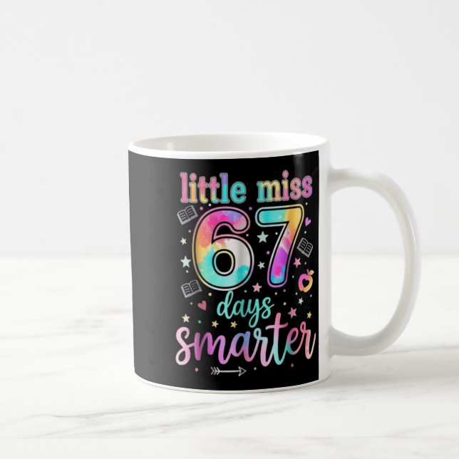 Little Miss 67 Days Smarter 67 Days Of School Six  Kaffemugg (Höger)