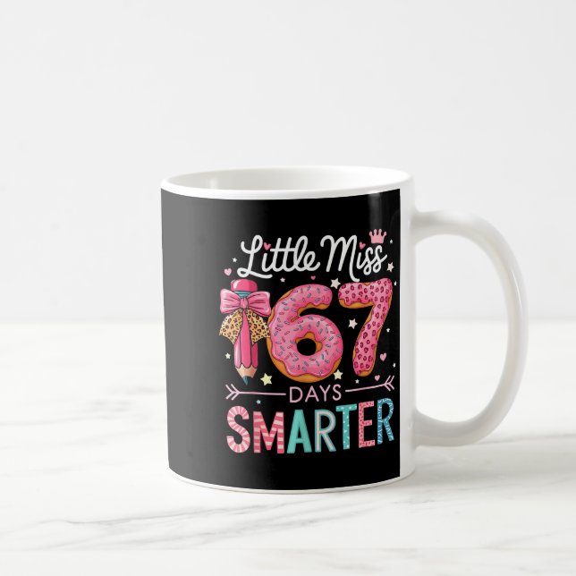 Little Miss 67 Days Smarter Donut Lover 67th Day O Kaffemugg (Höger)