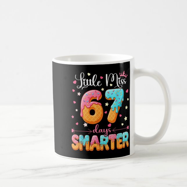 Little Miss 67 Days Smarter Kids Girls 67th Day Of Kaffemugg (Höger)
