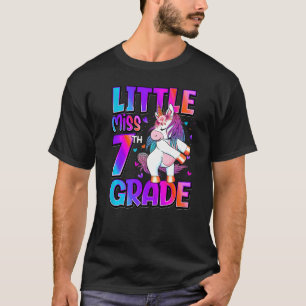 Little Miss 7:e Klass Unicorn Back to school 7:e G T Shirt