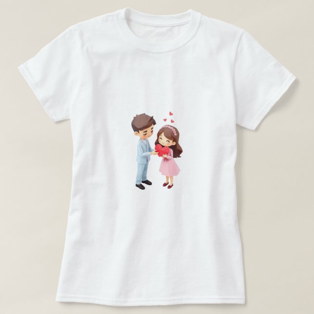 Little Miss | Alla hjärtans dag | Cute-gåvor T Shirt (Design framsida)