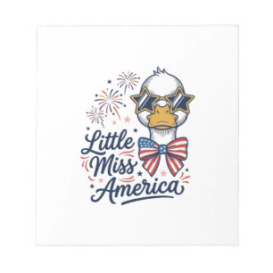 Little Miss America Patriotisk Anka Vintage Tröja  Anteckningsblock