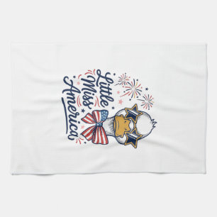 Little Miss America Patriotisk Anka Vintage Tröja  Kökshandduk