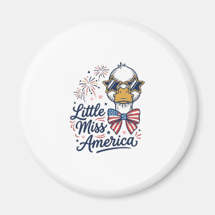 Little Miss America Patriotisk Anka Vintage Tröja Magnet