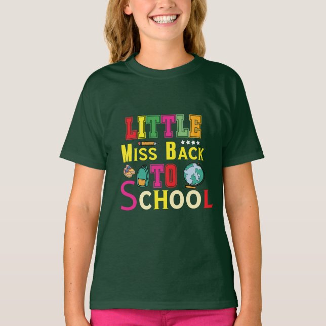 Little Miss Back to school T Shirt (Framsida)