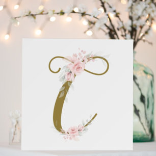 Little Miss Blommigt Baby Initial Shower Nursery Poster