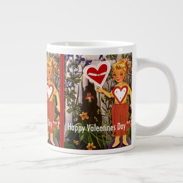 Little Miss Blondie Hiker Valentine Kopp 2 Jumbo Mugg (Höger)