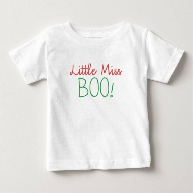 Little Miss Boo Cute Halloween T Shirt (Framsida)