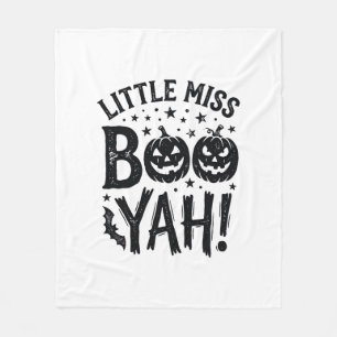 Little Miss Boo Yah Vintage Halloween Tröja Design Fleecefilt