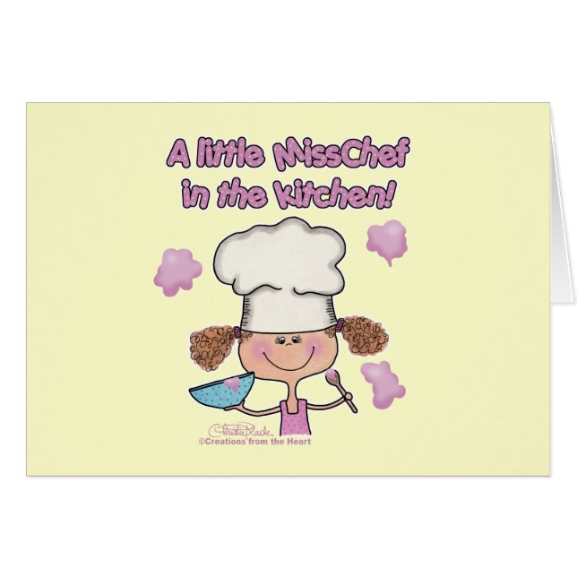 Little Miss Chef Hälsningskort (Framsidan Horizontal)