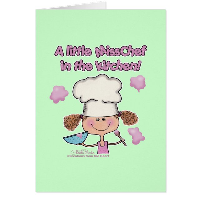 Little Miss Chef Hälsningskort (Framsidan)