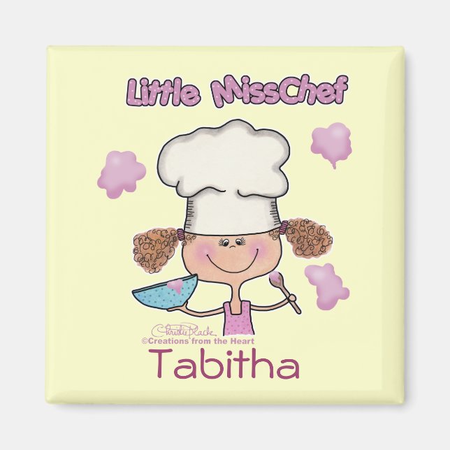 Little Miss Chef Personalize Magnet (Framsidan)