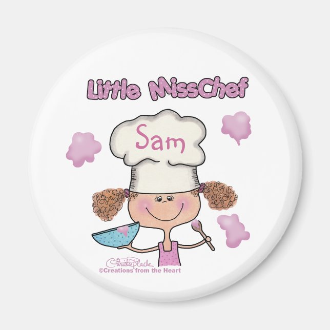 Little Miss Chef Personalize Magnet (Framsidan)
