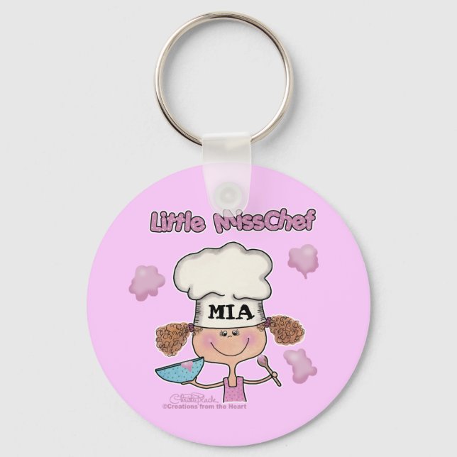 Little Miss Chef Personalize Nyckelring (Framsida)