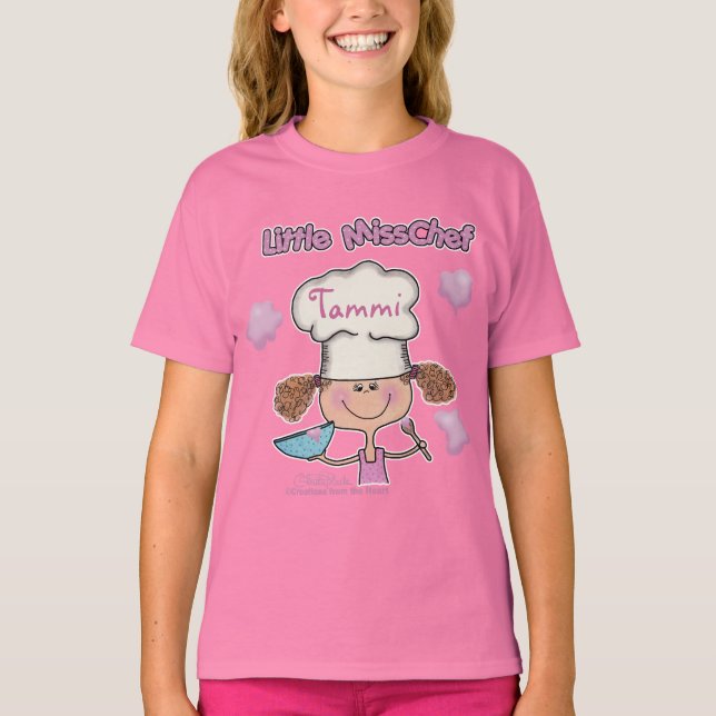 Little Miss Chef Personalize Tee Shirt (Framsida)