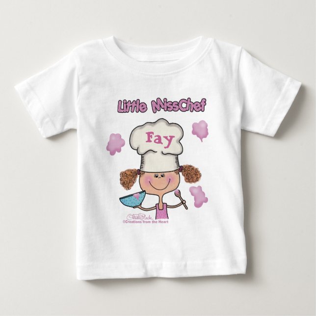 Little Miss Chef Personalize Tee Shirt (Framsida)