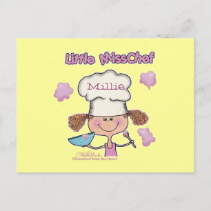 Little Miss Chef Personalize Vykort