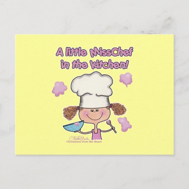 Little Miss Chef Vykort (Framsida)