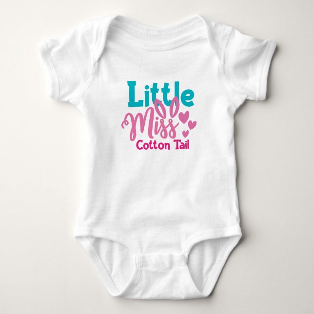 Little Miss Cotton Svan Cute Påsk Flicka T Shirt (Framsida)