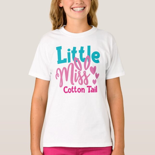 Little Miss Cotton Svan Påsk T-Shirt för barn (Framsida)