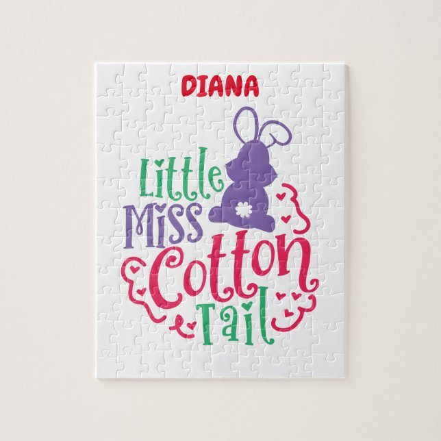 "LITTLE MISS COTTON SVAN" PUZZLE PERSONLIG. PUSSEL (Vertikal)