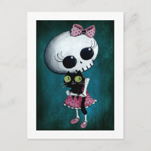 Little Miss Death - Halloween Beauty Vykort
