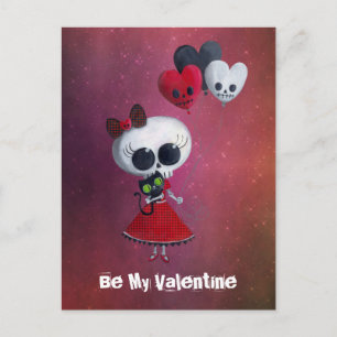 Little Miss Death Valentine Helg Vykort