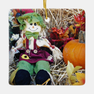 Little Miss Fågelskrämma Ceramic Ornament