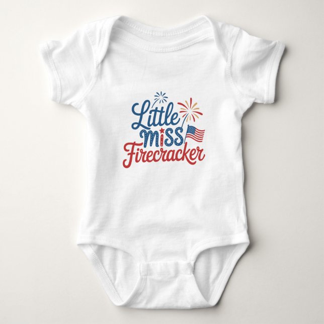 Little Miss Firecracker T Shirt (Framsida)