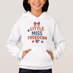 Little Miss Freedom - Cute Patriotic Girl Design T Shirt